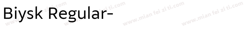 Biysk Regular字体转换